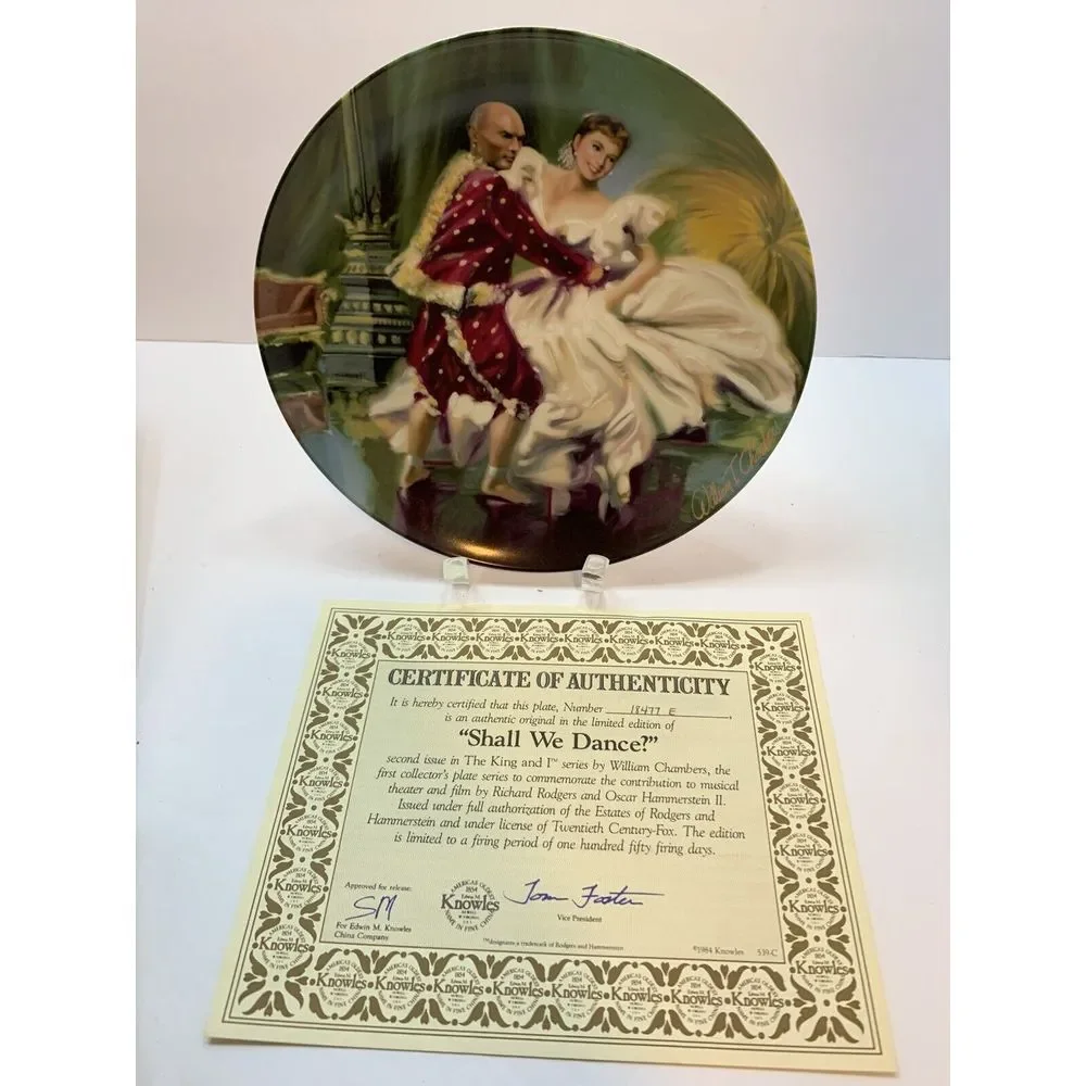 1985 Collector Plate SHALL WE DANCE? 2nd of 4 in The King and I Series w/CoA NIB